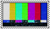 a stamp with stmp color bars